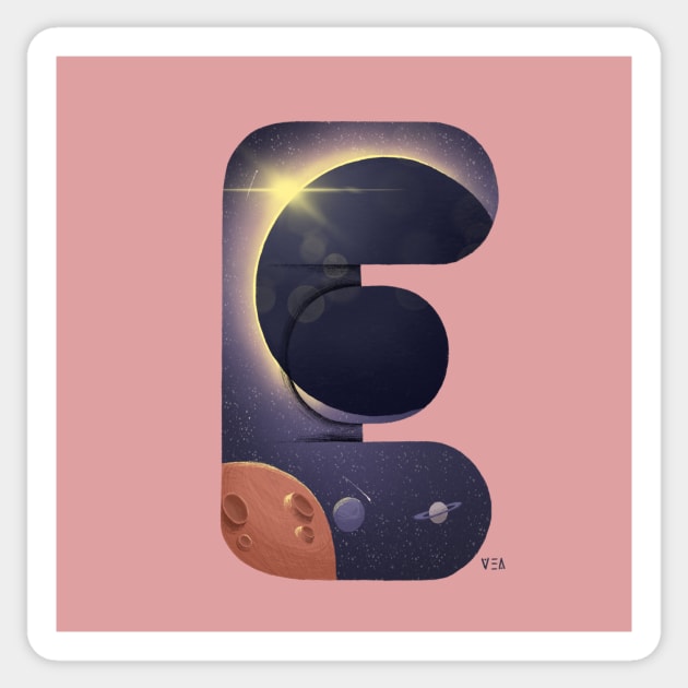 Eclipse Sticker by vero.e.a